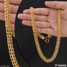1 Gram Gold Plated c Into c Exciting Design High-quality Chain For Men - Style C854