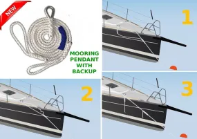 1/2" x 12' DriftProof Mooring Pendant with Backup Line. 3 Strand 100% Nylon rope with Thimble.  Made in USA  *****LAUNCH OFFER*****