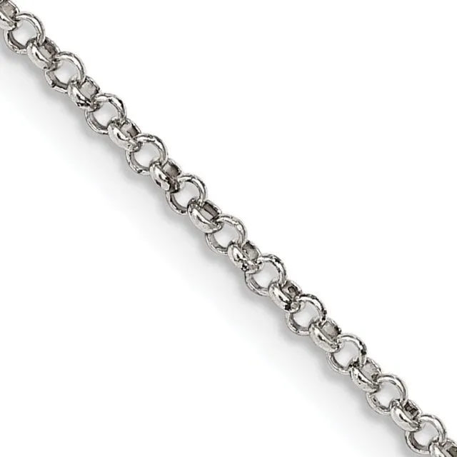 14K W Gold 16" 1.1mm Rolo Chain