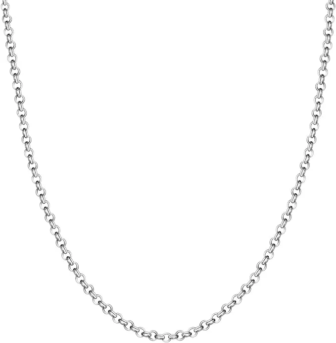 14K W Gold 16" 1.1mm Rolo Chain