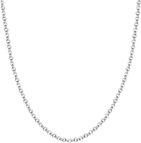 14K W Gold 16" 1.1mm Rolo Chain