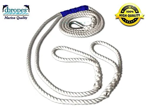 5/8 x 10 DriftProof Mooring Pendant with Backup Line. 3 Strand 100% Nylon rope with Thimble.  Made in USA  *****LAUNCH OFFER*****