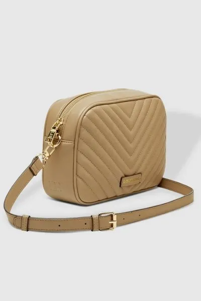 ANASTASIA QUILTED CROSSBODY BAG COFEE