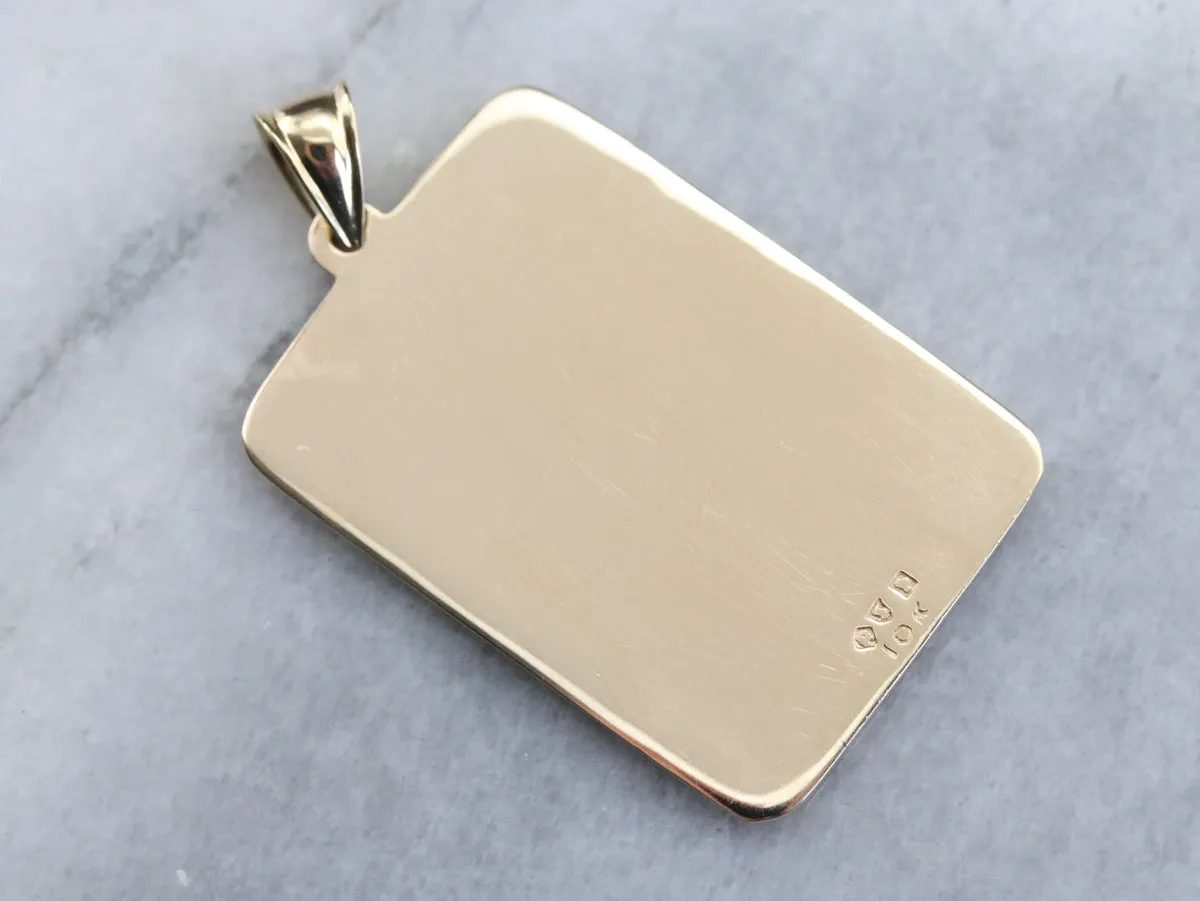 Antique Gold N.E.I.C.A.A. Freshmen Pendant