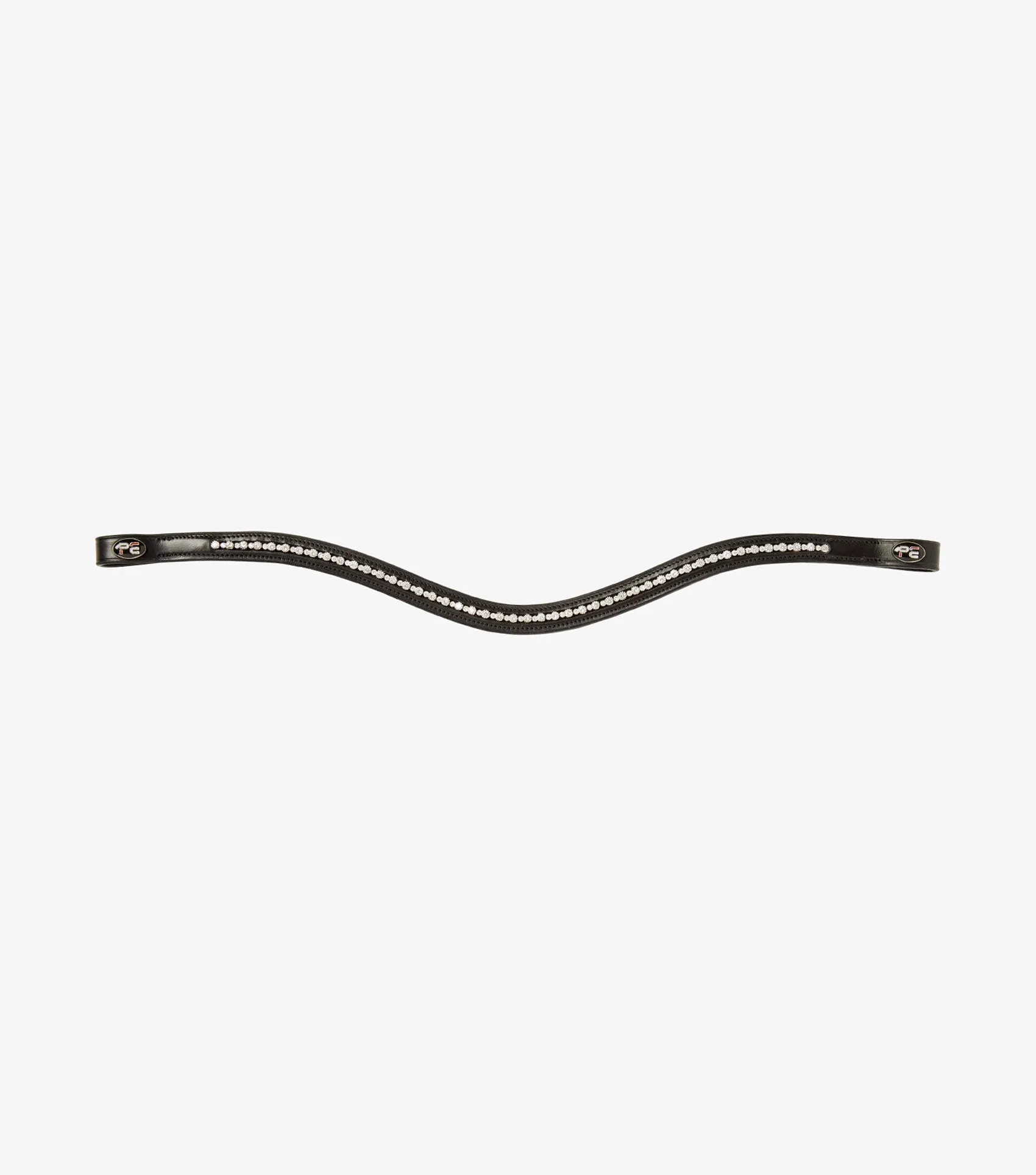 Bergamo Shaped Diamante Browband Black