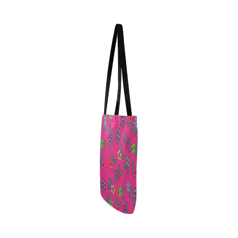 Berry Flowers Reusable Shopping Bag (Two sides)