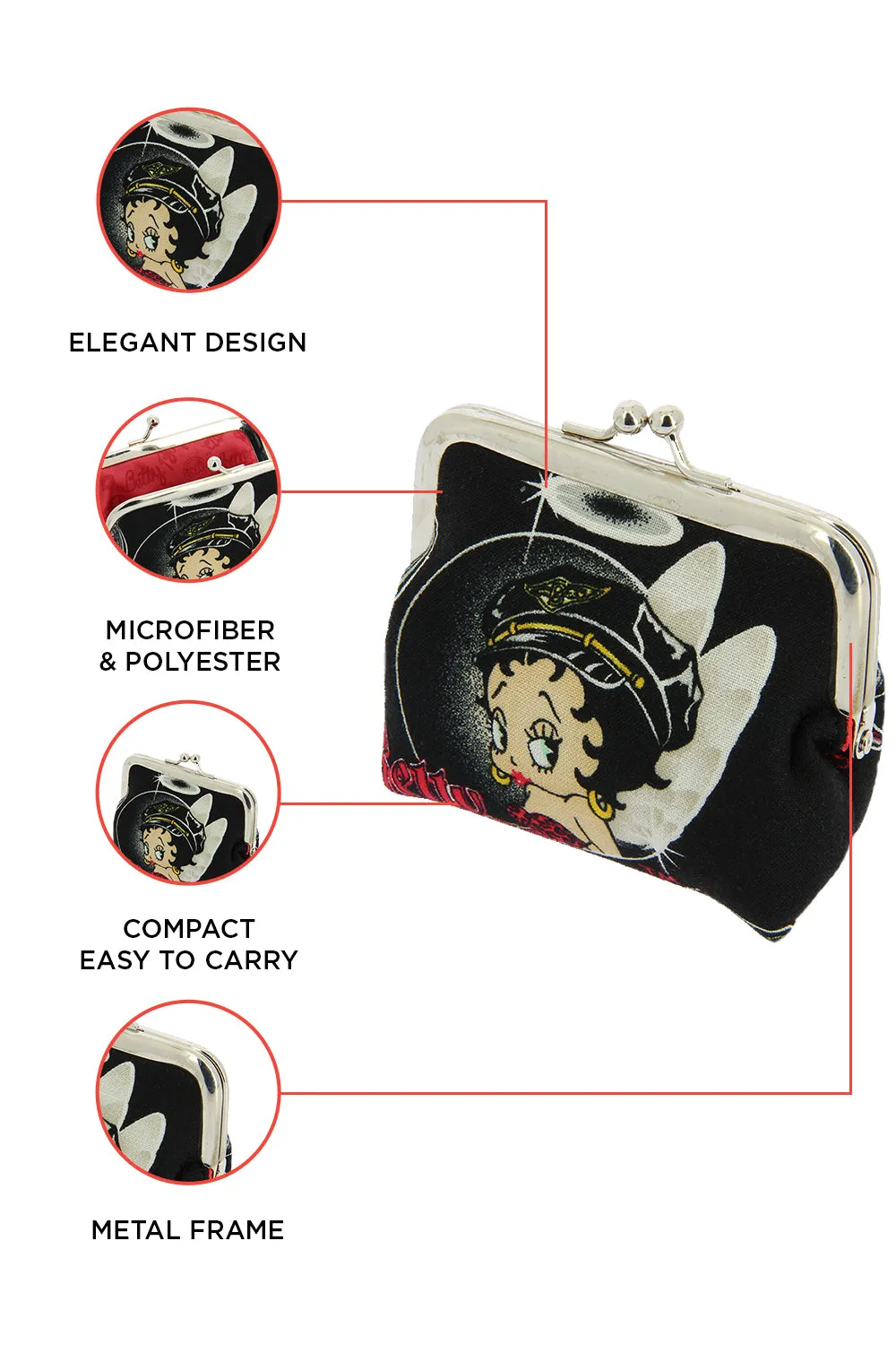 Betty Boop 'Biker Betty' Coin Purse
