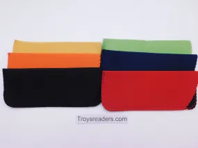 Black Neoprene Glasses Sleeve/Pouch in Six Colors