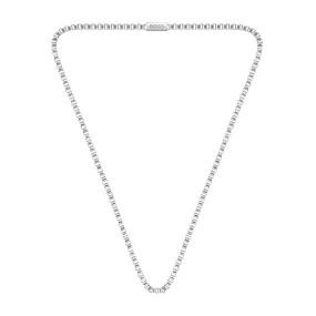 BOSS Cube-Shaped Chain Link Sliver Necklace