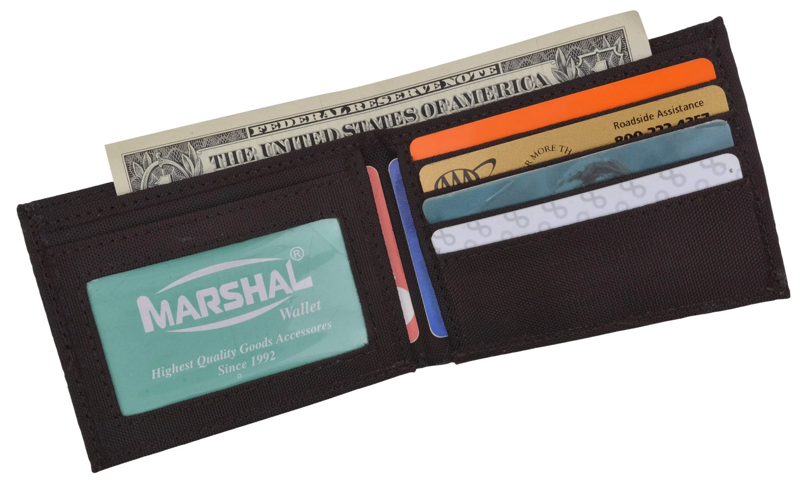 Brown Kids Slim Bifold Nylon Thin Kids Card ID Holder Wallet Gift
