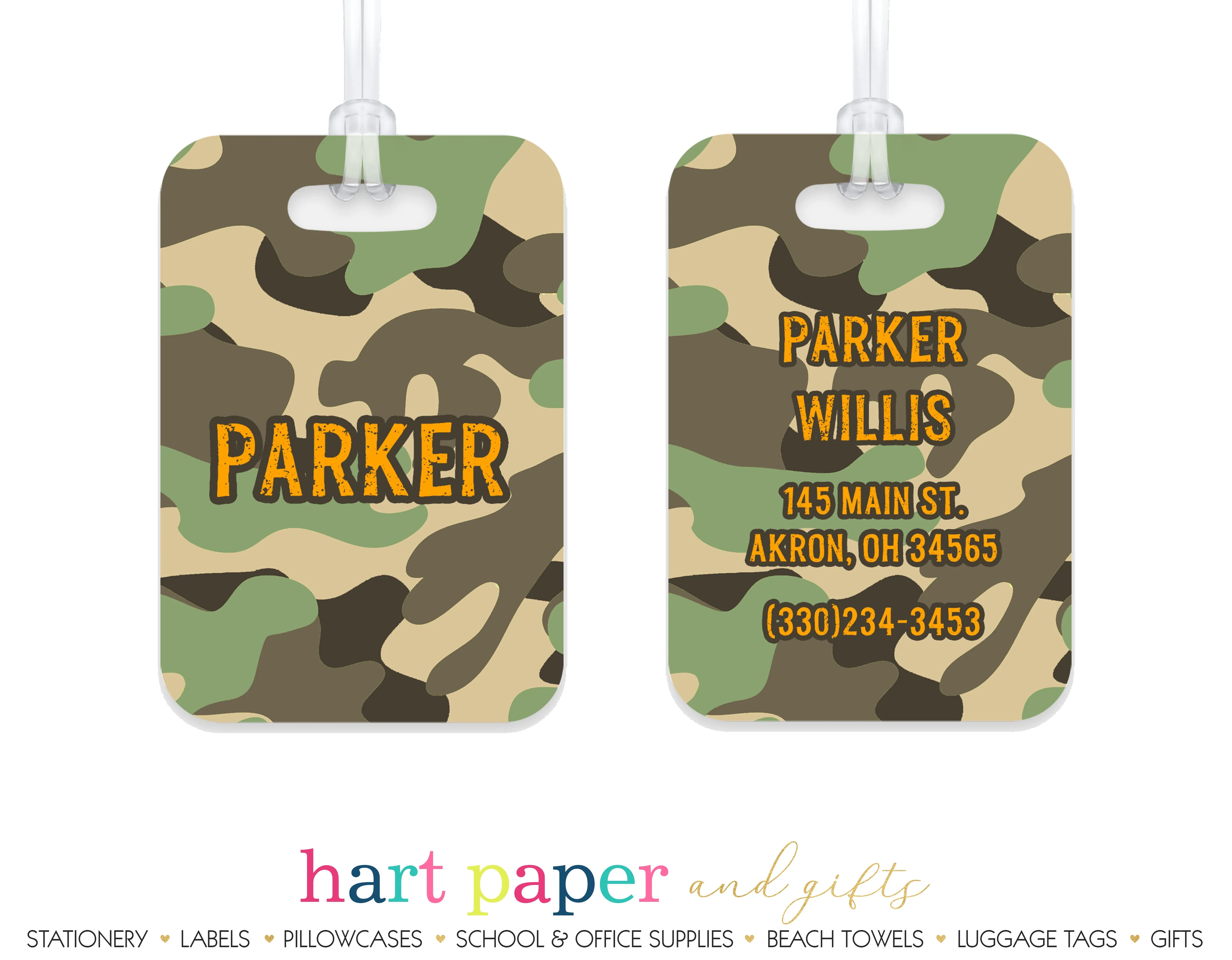 Camouflage Camo Luggage Bag Tag