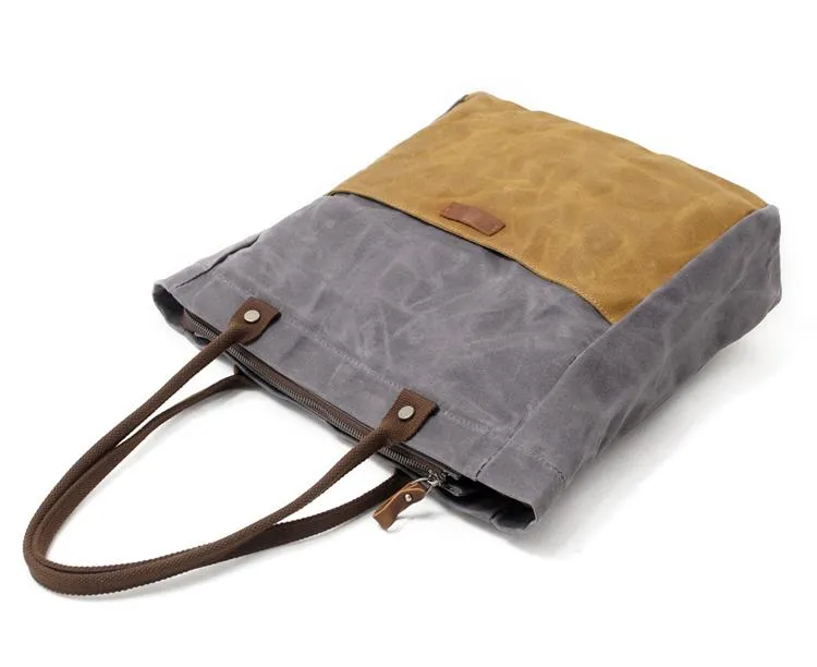 Casual Canvas Leather Black Ladies Mens Shopping Bag Tote Bag Shoulder Bag Tote Purse For Women