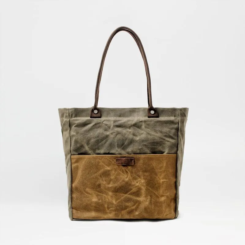 Casual Canvas Leather Black Ladies Mens Shopping Bag Tote Bag Shoulder Bag Tote Purse For Women