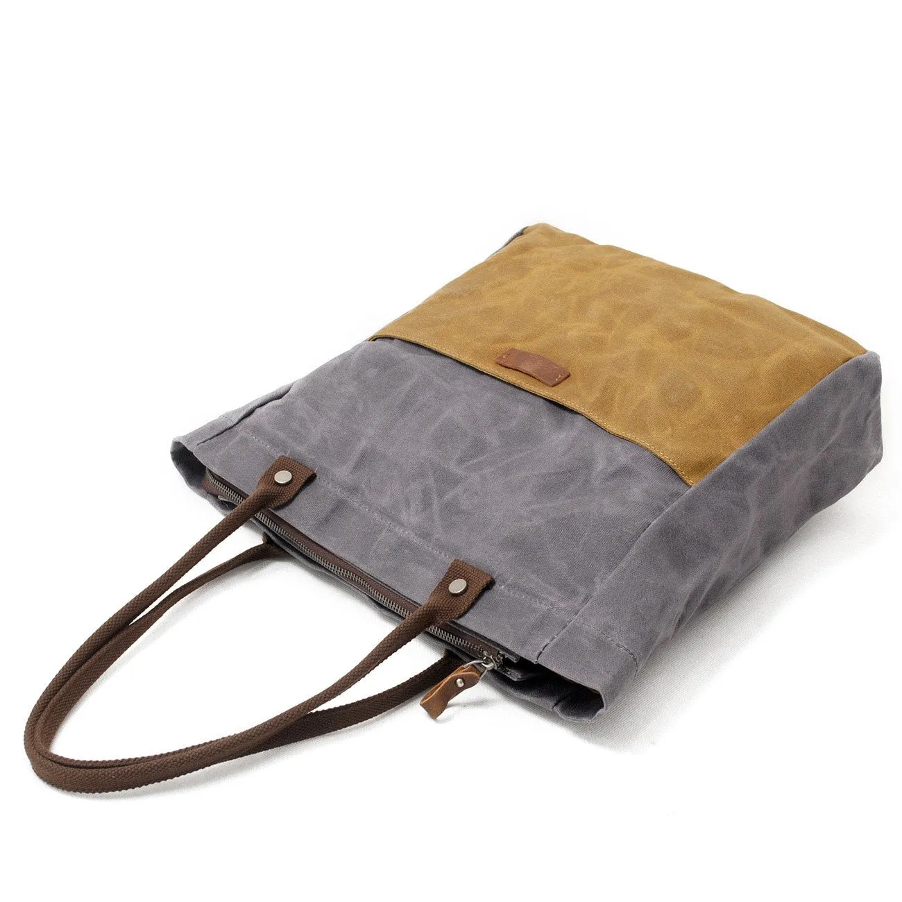Casual Canvas Leather Black Ladies Mens Shopping Bag Tote Bag Shoulder Bag Tote Purse For Women