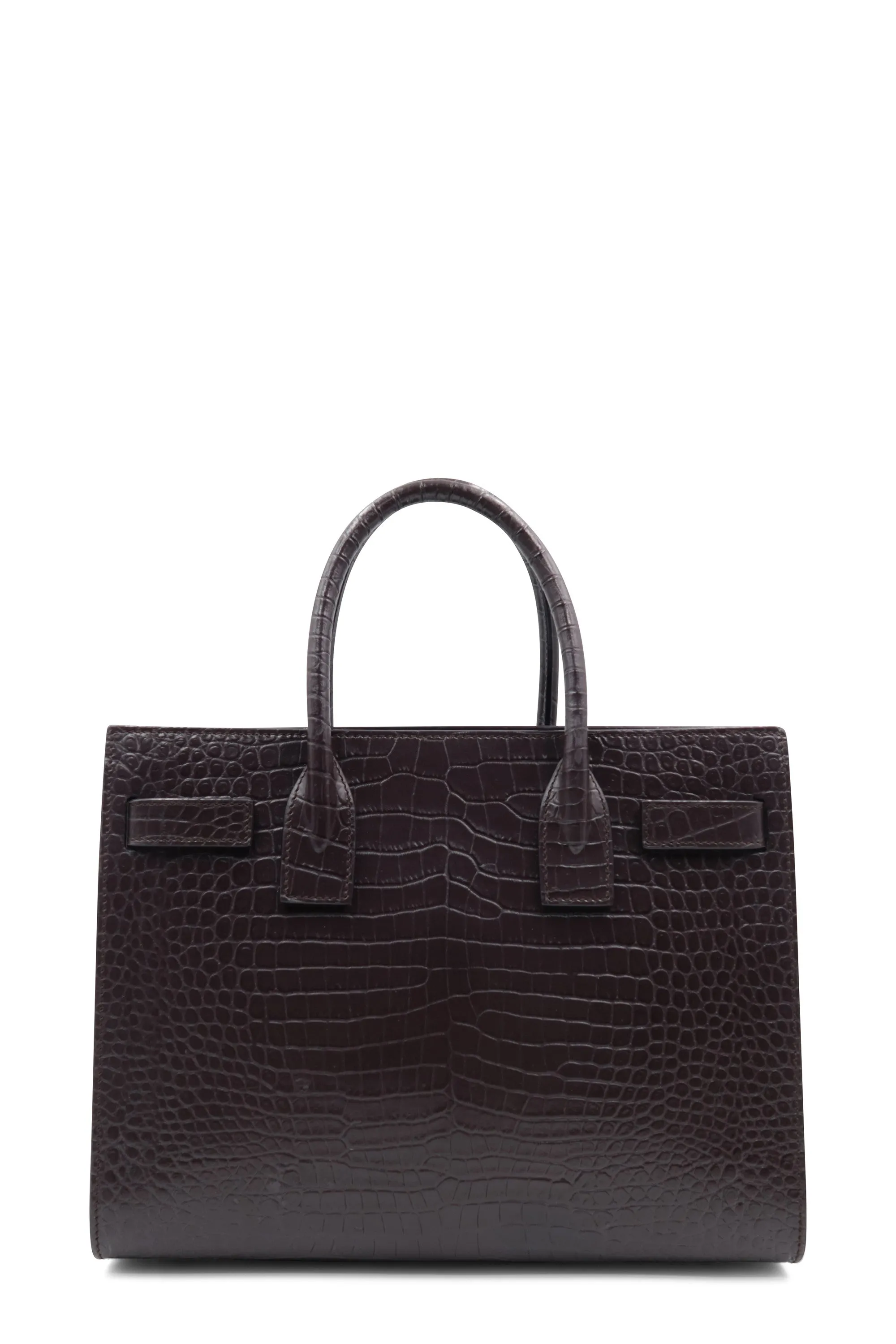 Classic Baby Sac De Jour Crocodile Embossed Dark Brown