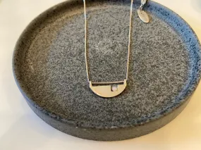 Crescent Pendant on Silver Chain