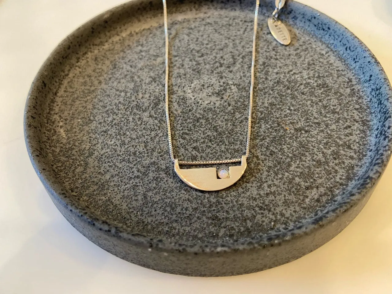 Crescent Pendant on Silver Chain
