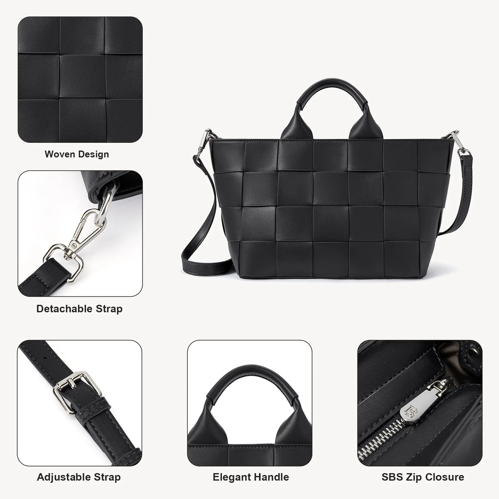 Cruze Handcrafted Woven Leather Tote Bag For Women : Boho Beauty