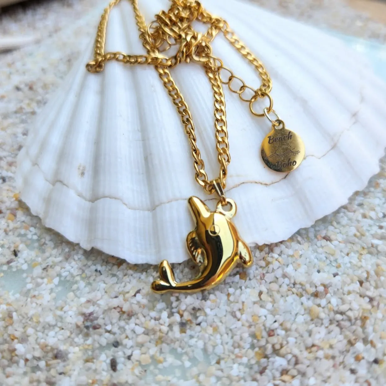 ECHO DOLPHIN NECKLACES - UNISEX GOLD OR SILVER WATER PROOF NECKLACE