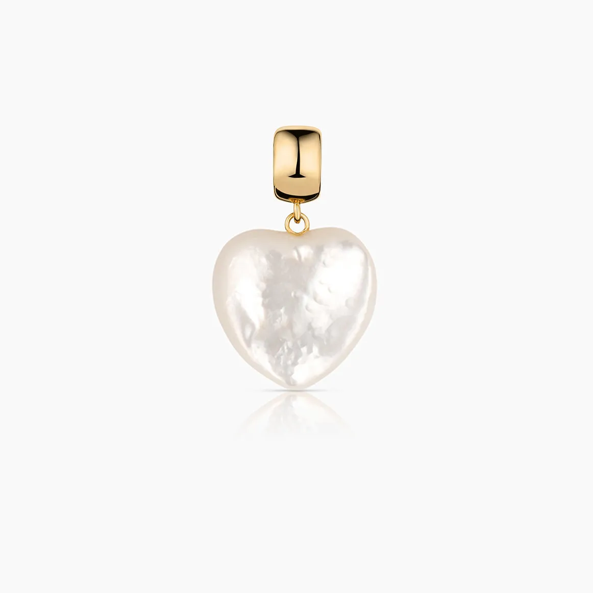 Gemma Mother Of Pearl Heart Bail Charm