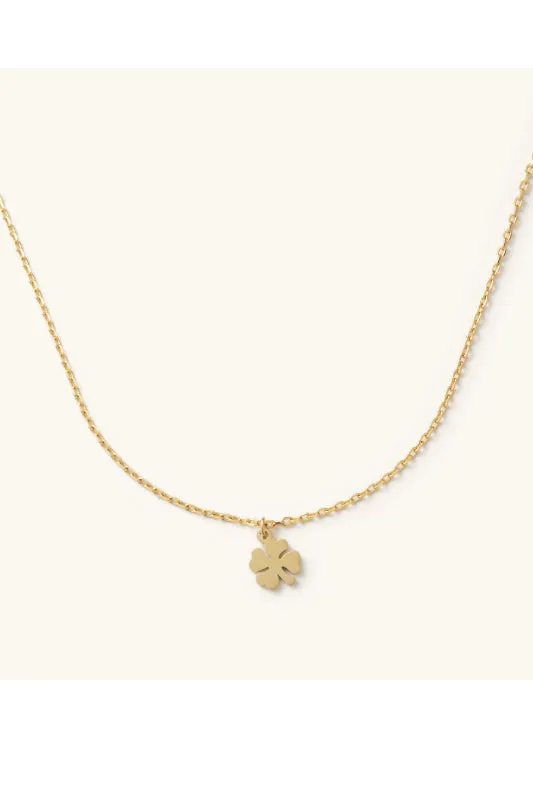 golden clover necklace