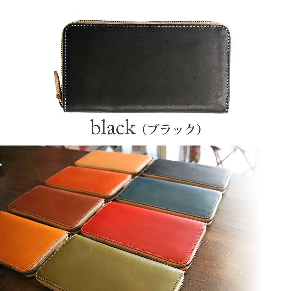 High Quality Tochigi Leather Long Wallet, Handmade in Japan
