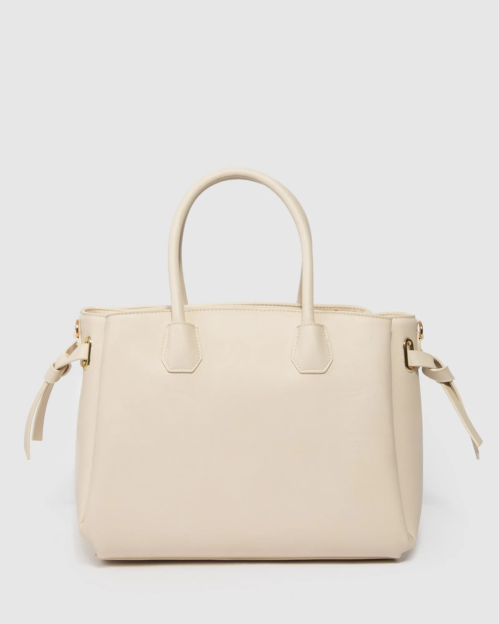 Ivory Elora Tie Tassel Tote Bag