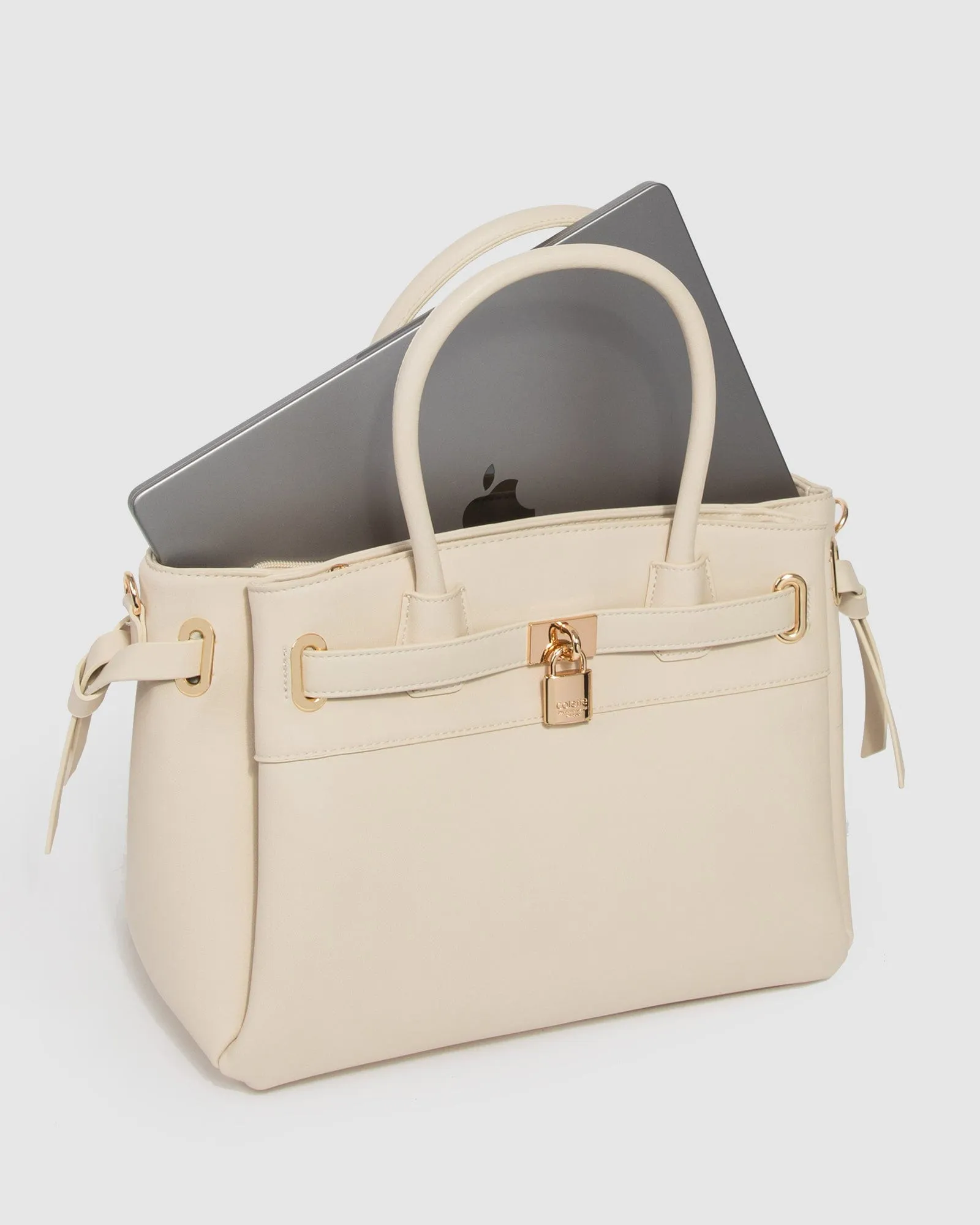 Ivory Elora Tie Tassel Tote Bag