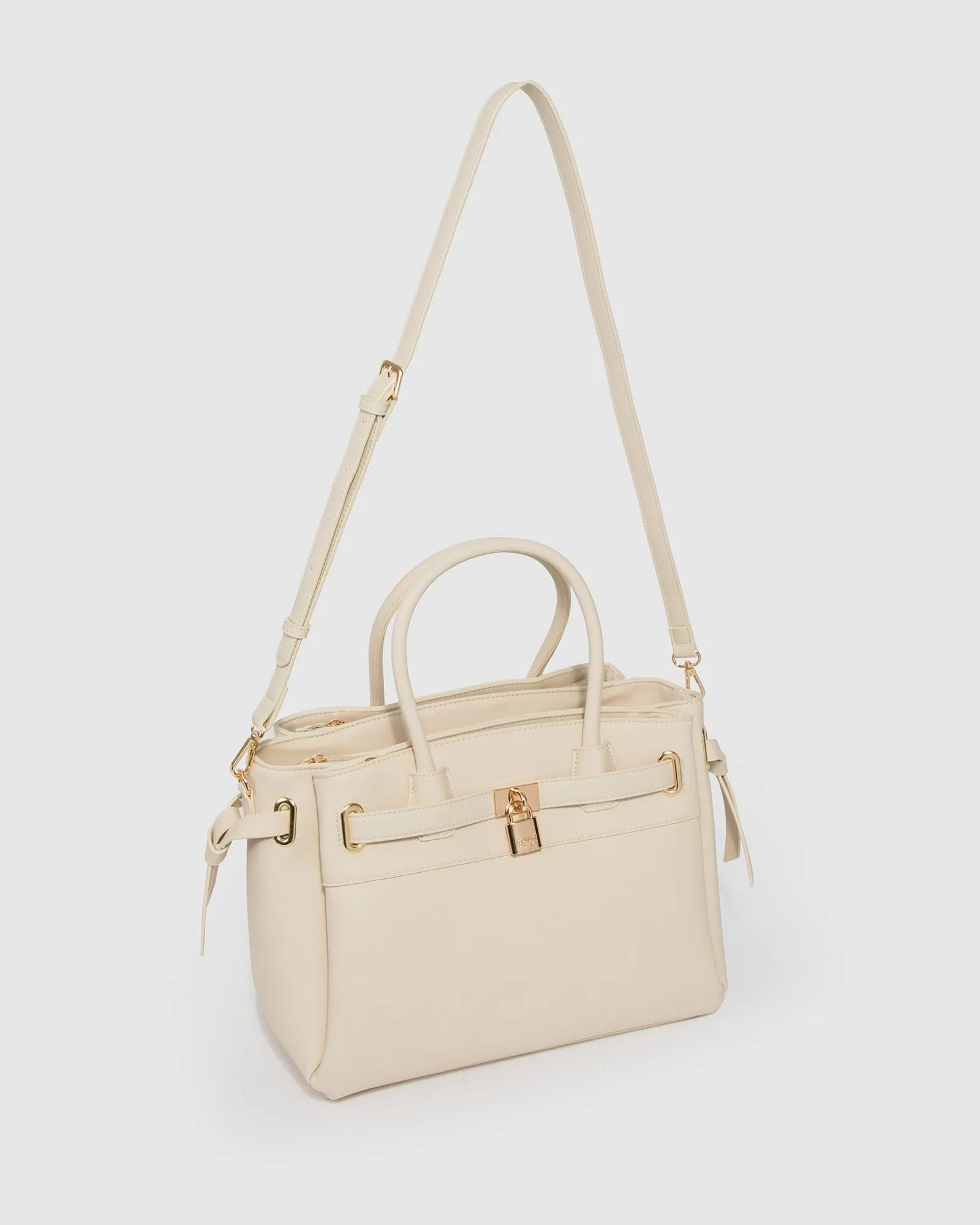 Ivory Elora Tie Tassel Tote Bag