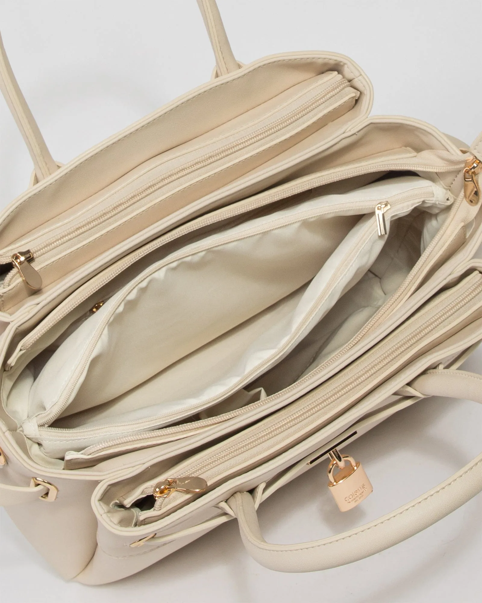 Ivory Elora Tie Tassel Tote Bag