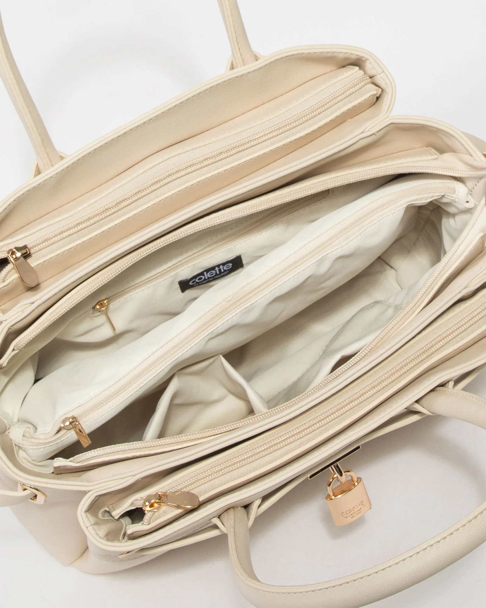 Ivory Elora Tie Tassel Tote Bag