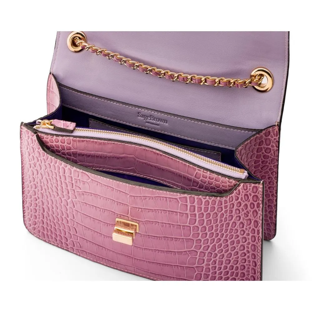 Julia Bag - Lilac Croc