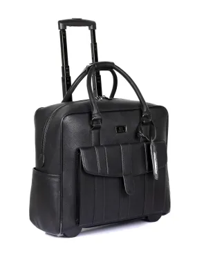 Karla Hanson Travel Rolling Carry-on Luggage Black