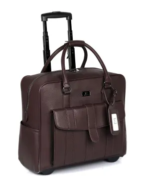 Karla Hanson Travel Rolling Carry-on Luggage Brown