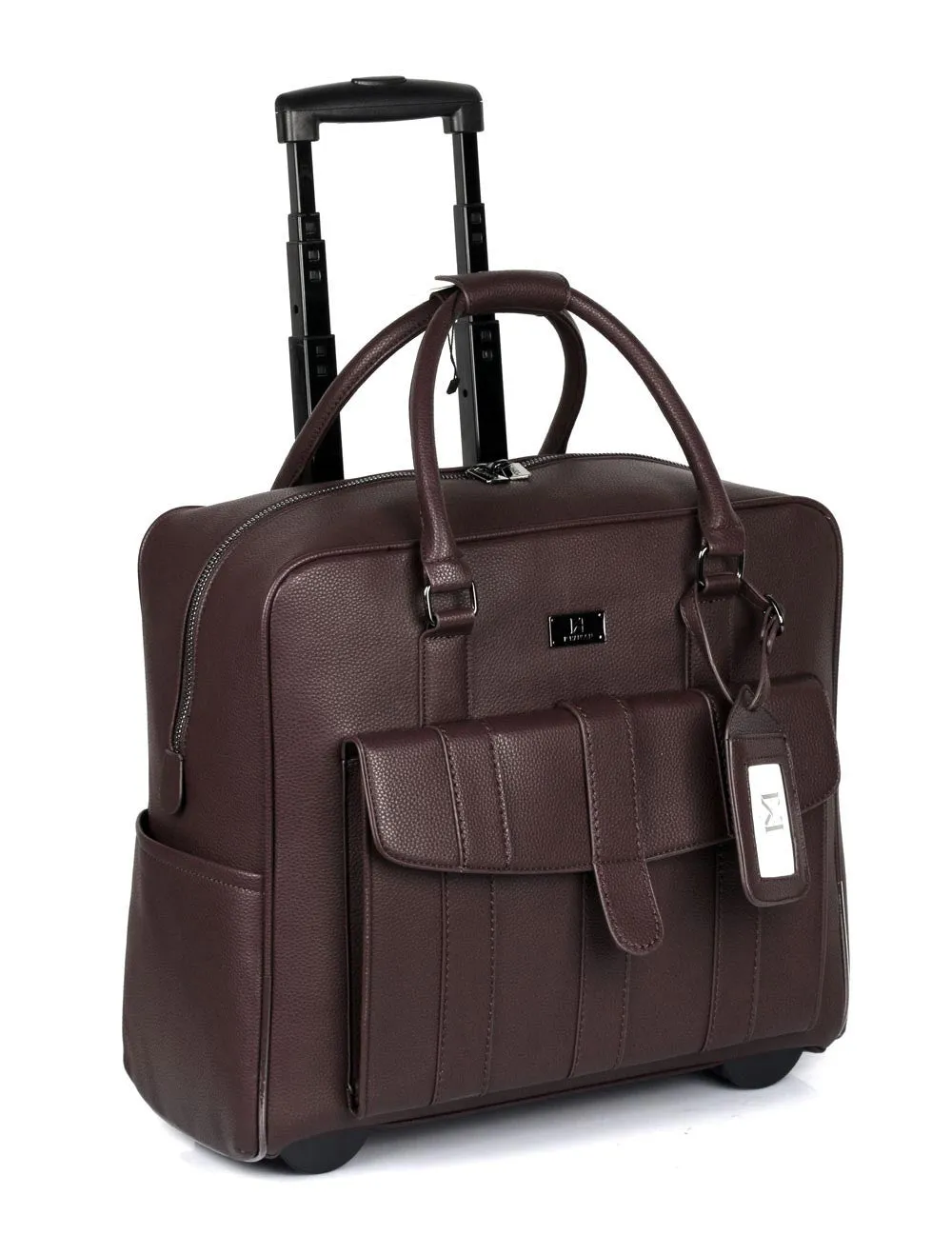 Karla Hanson Travel Rolling Carry-on Luggage Brown