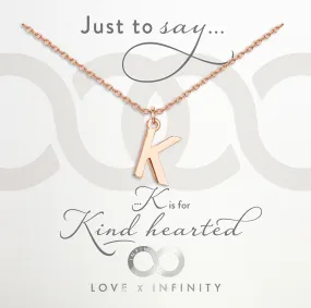 LXI Alphabet Pendant 'K'