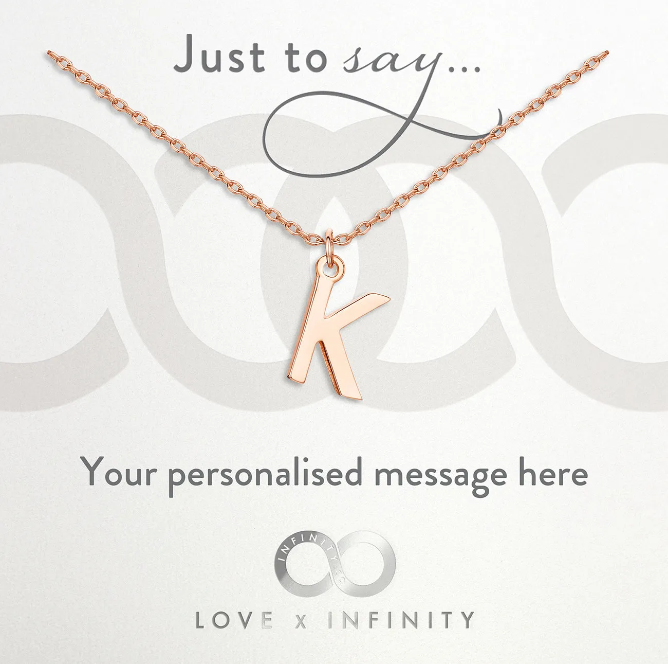 LXI Alphabet Pendant 'K'