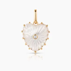 Malene Mother Of Pearl Heart Clip Charm