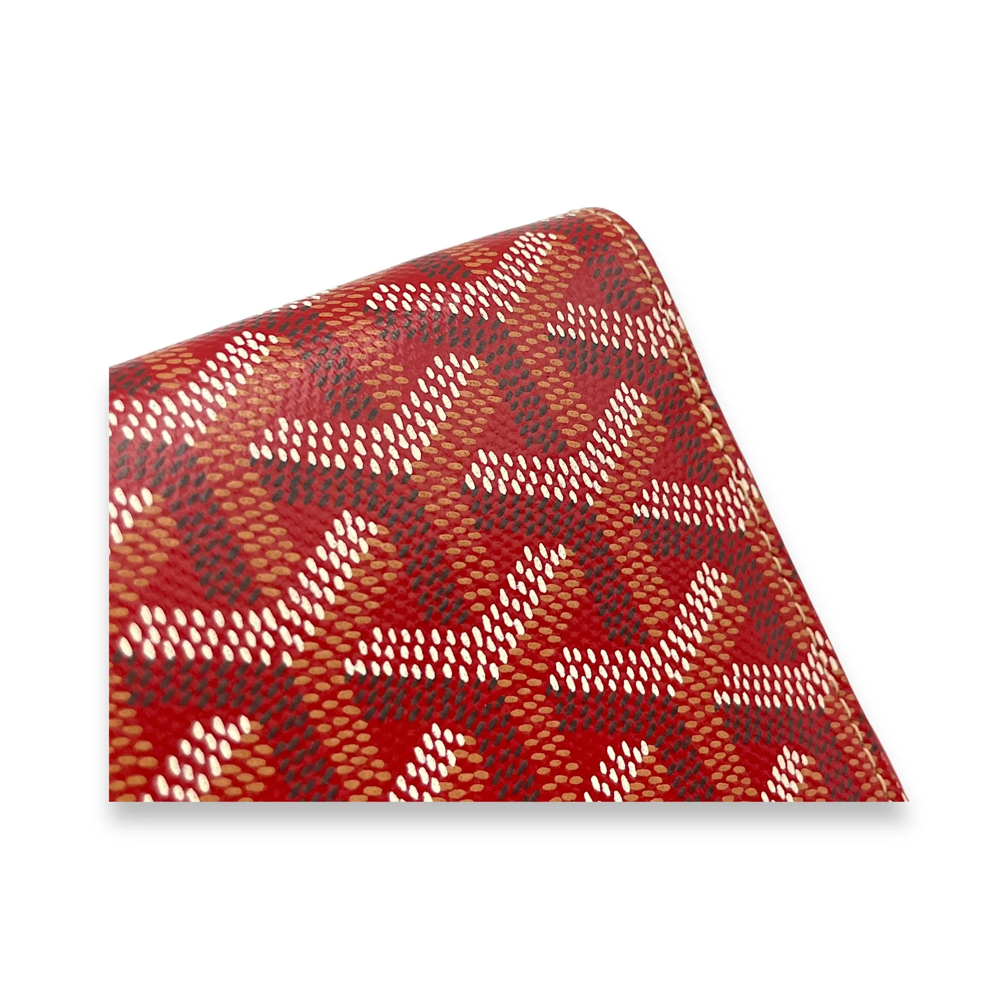 Matignon Wallet Red in Coated Canvas, Silver hardware