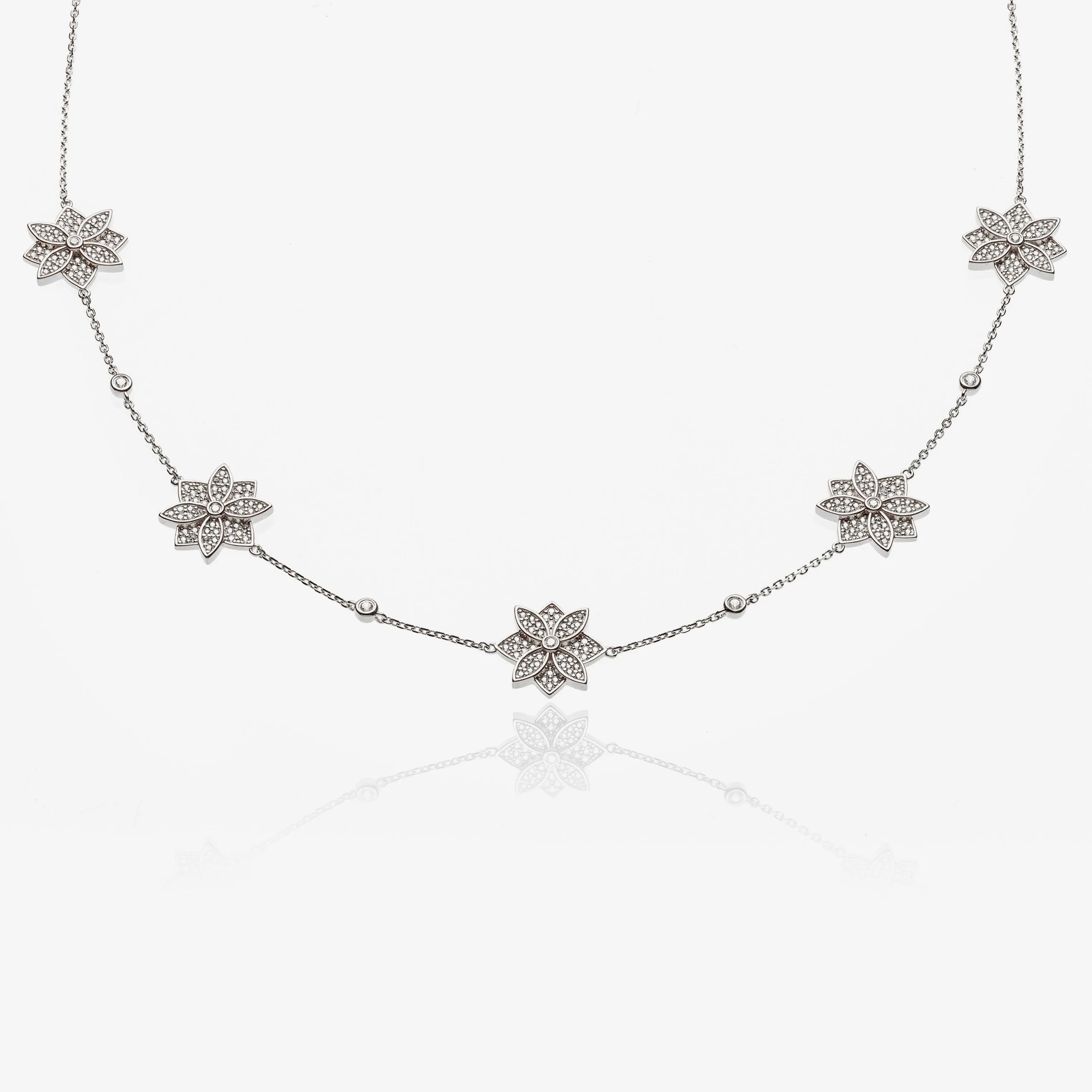Million Silver Luxe Silver Pendant Necklace with Diamonds