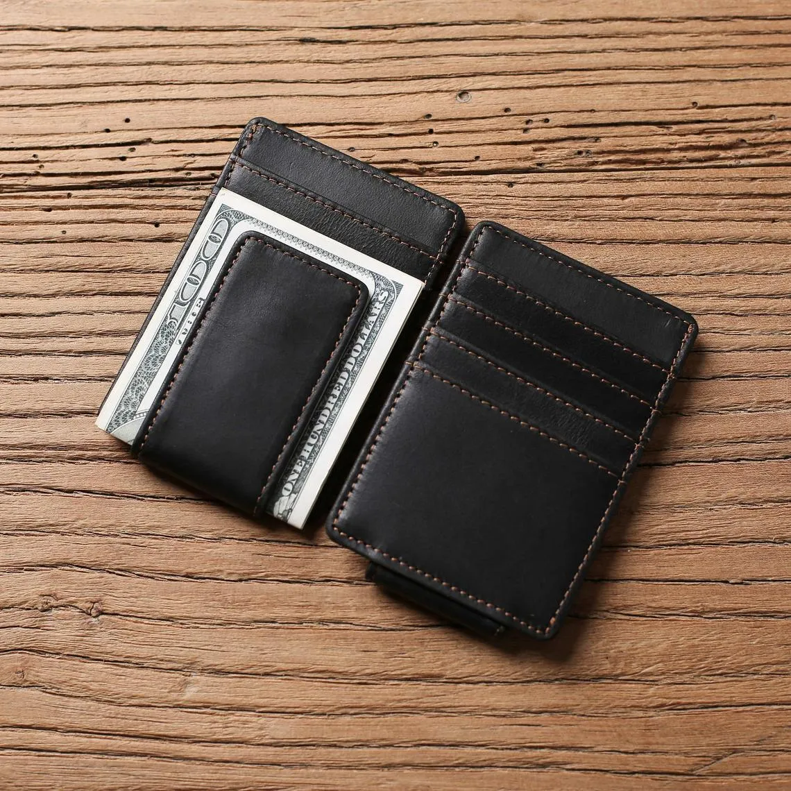 Money Clip Wallet, Personalized Leather Money Clip, Mens Money Clip Engraved MC01