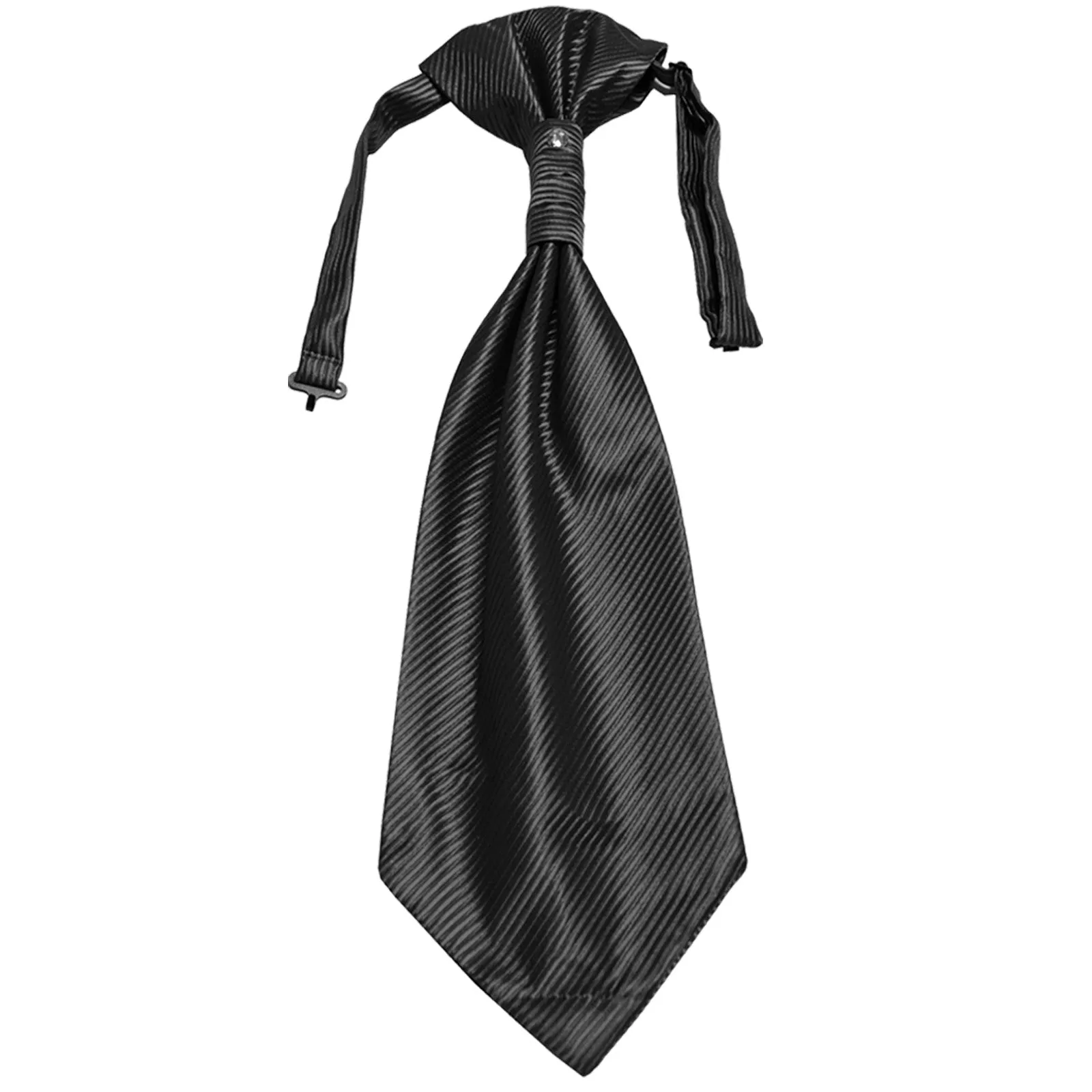 New 100% Polyester Men's Horizontal Stripes Ascot Cravat Only Wedding Prom