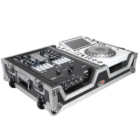 ProX XS-SCDM12W Single CD Player & 12" Mixer Case W/Low Profile Wheels and Retractable Handle