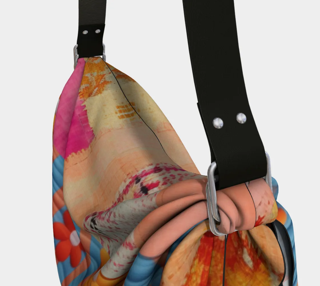 Pumpkin Patch Floral Hobo Scarf Bag