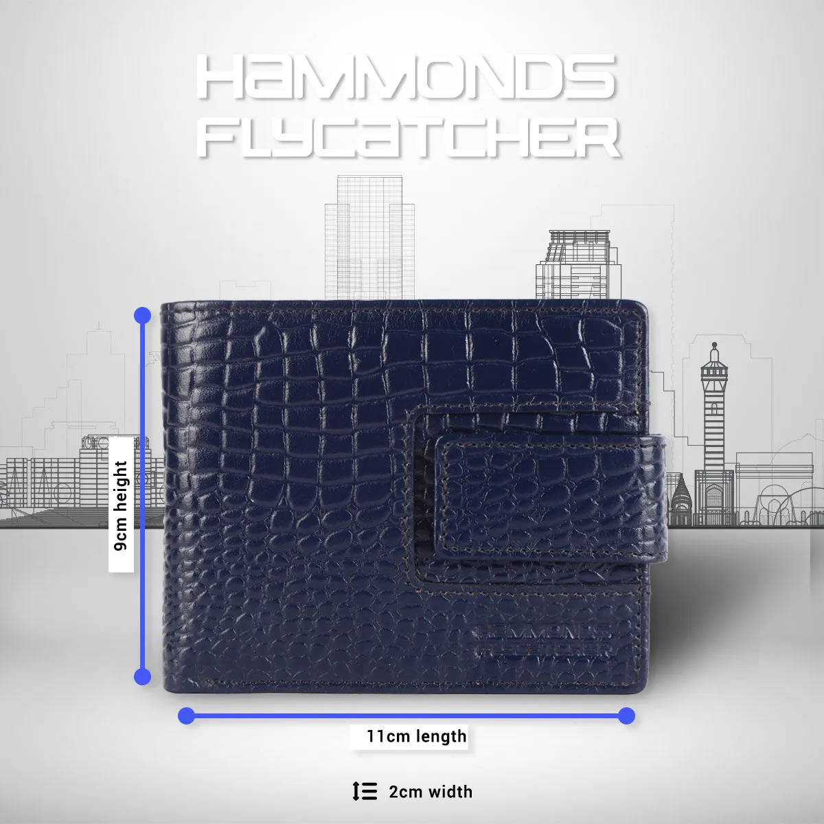 RFID Protected Bi-Fold Leather Wallet for Men - 6 Card Slots - Snap Button Closure - Gift for Men