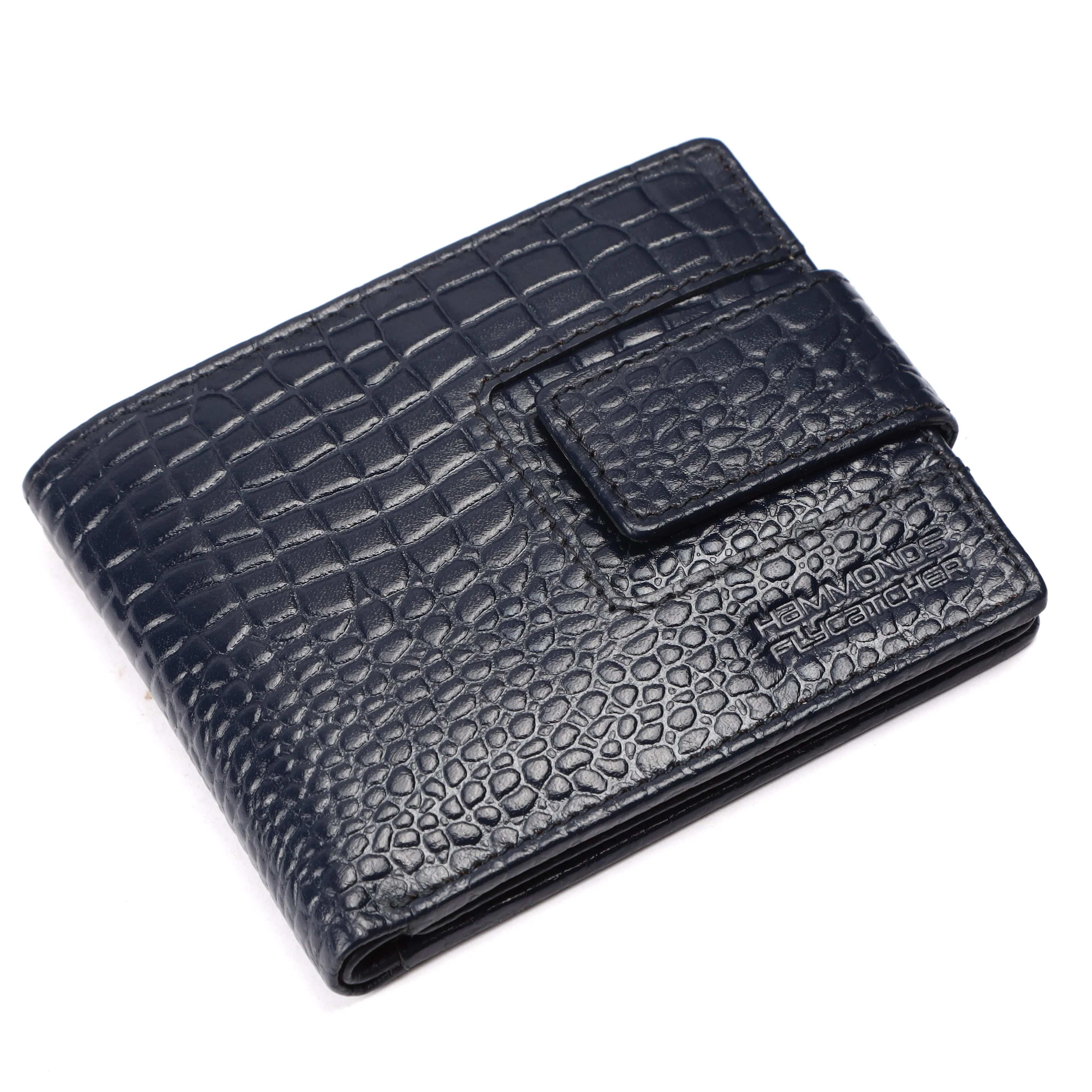 RFID Protected Bi-Fold Leather Wallet for Men - 6 Card Slots - Snap Button Closure - Gift for Men