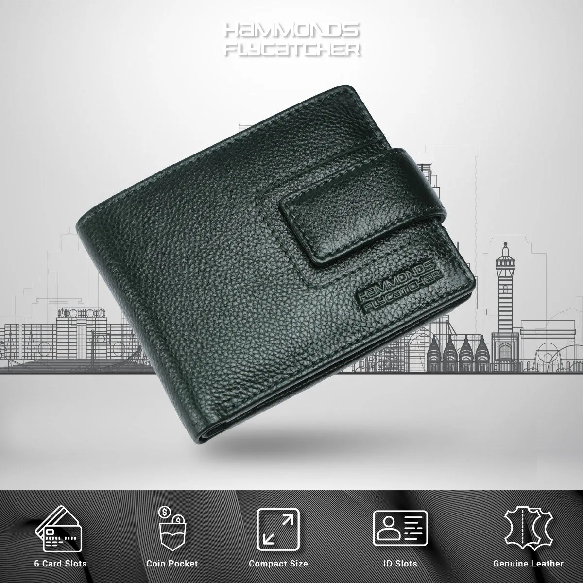 RFID Protected Genuine Leather Wallet for Mens - 7 Card Slots, Zipper Coin Pocket - Gift for Him on Any Occasion