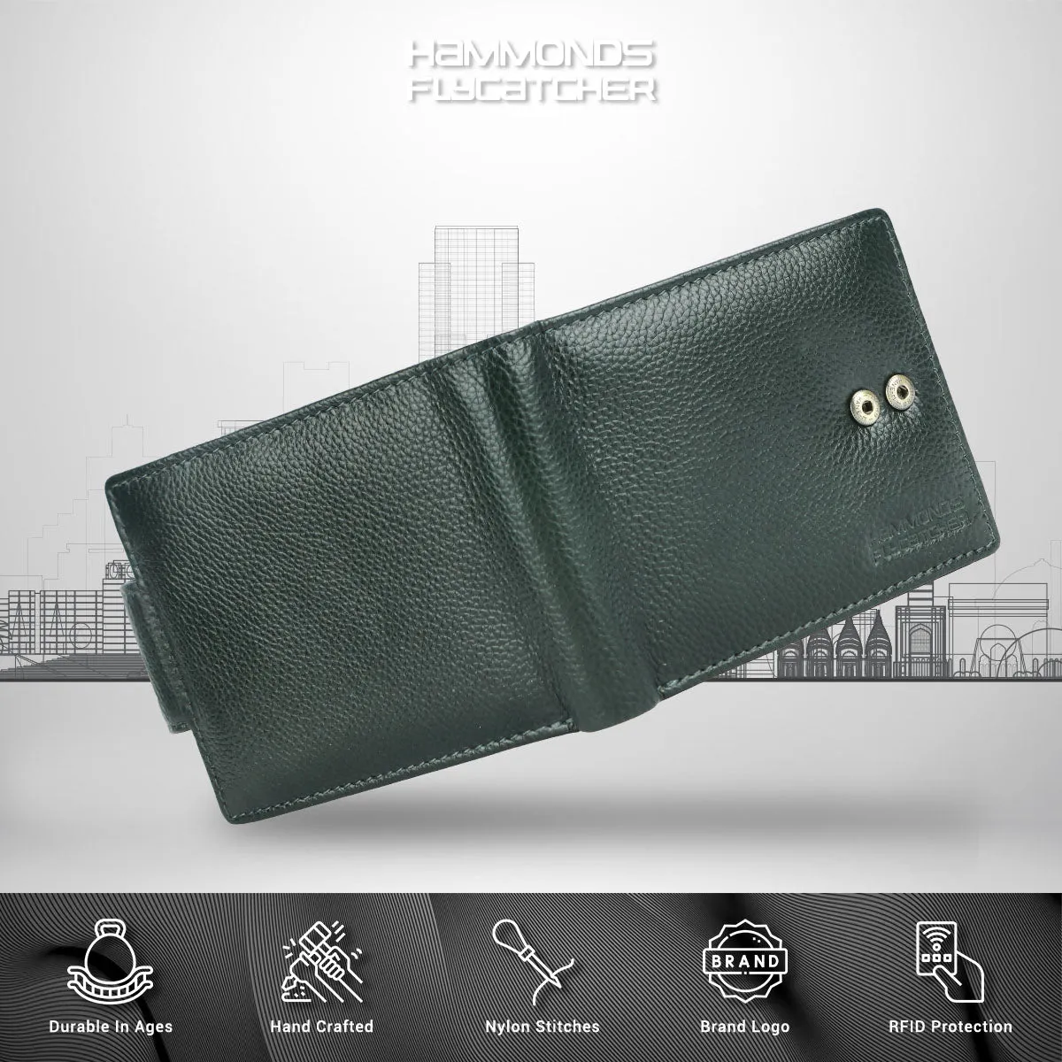RFID Protected Genuine Leather Wallet for Mens - 7 Card Slots, Zipper Coin Pocket - Gift for Him on Any Occasion
