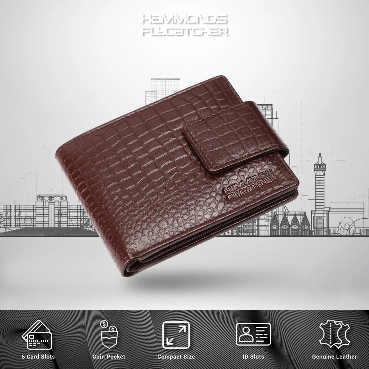 RFID Protected Genuine Leather Wallet for Mens - 7 Card Slots, Zipper Coin Pocket - Gift for Him on Any Occasion