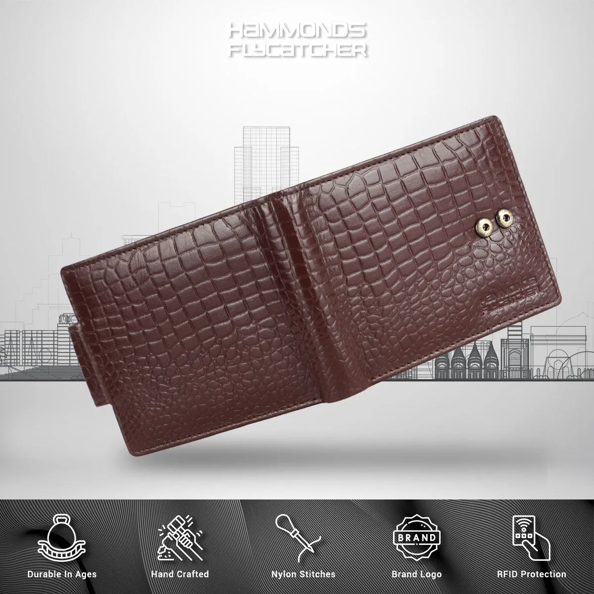 RFID Protected Genuine Leather Wallet for Mens - 7 Card Slots, Zipper Coin Pocket - Gift for Him on Any Occasion